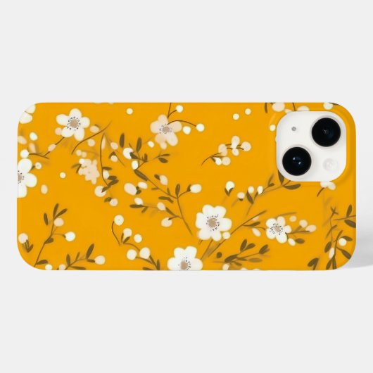 Coques Case-Mate iPhone Impression Posy Sur Or (Verso (horizontal))