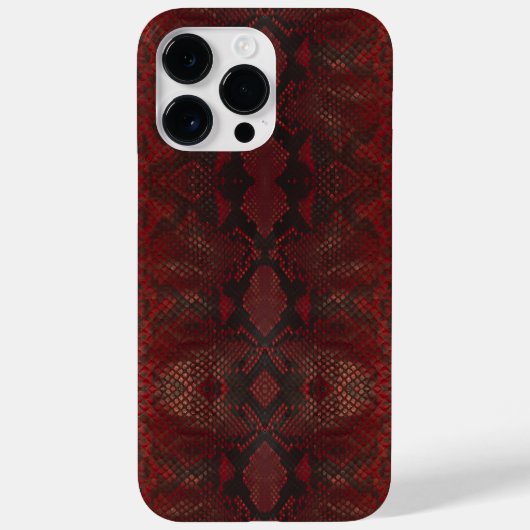 Coques Case-Mate iPhone Impression Python rouge et noir (Verso)