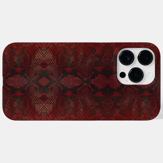 Coques Case-Mate iPhone Impression Python rouge et noir (Verso (horizontal))