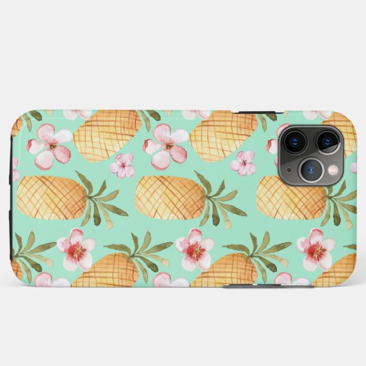 Coques Case-Mate iPhone Impression rétro tropicale sur l'arrière - plan à (Dos (Horizontal))