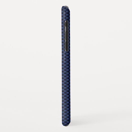 Coques Case-Mate iPhone Impression Royal Blue Carbon Fibre Style Tressage (Dos/Gauche)