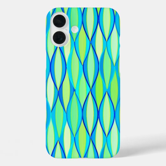 Coques Case-Mate iPhone Impression ruban milieu du siècle - turquoise et l (Verso)
