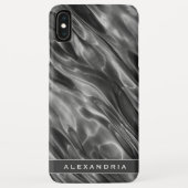 Coques Case-Mate iPhone Impression satinée gris moderne | Monogramme ou no (Dos)