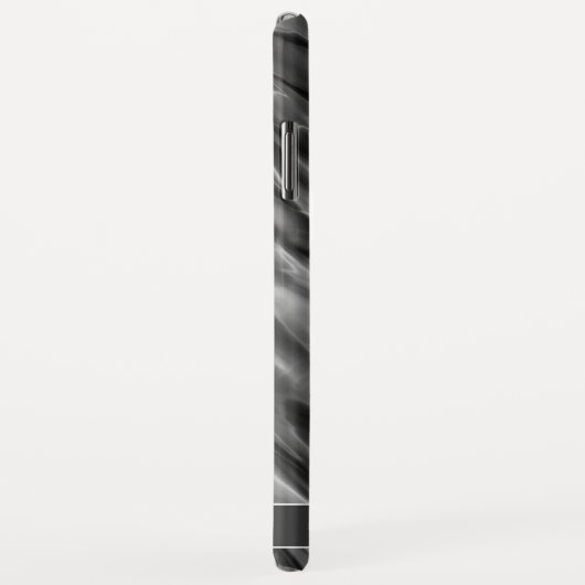 Coques Case-Mate iPhone Impression satinée gris moderne | Monogramme ou no (Dos/Droite)