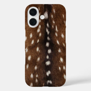 Coques iPhone 16 Impression sur peau de cerf Axis exotique vintage
