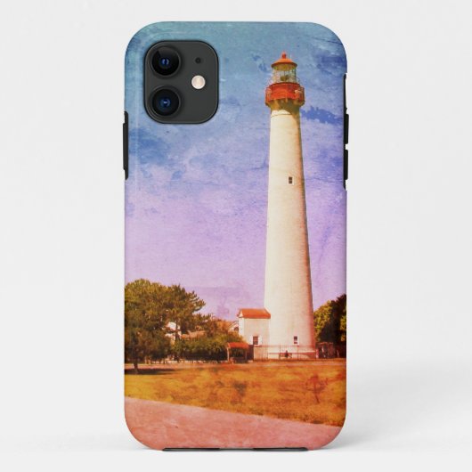 Coques Case-Mate iPhone Impression sur toile du phare de Cape May (Dos)