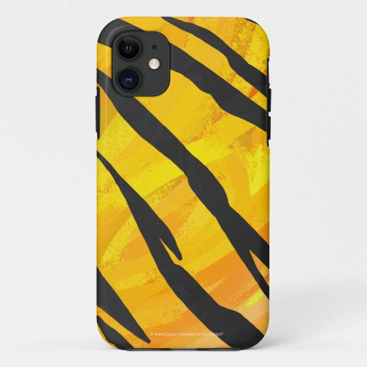 Coques Case-Mate iPhone Impression Tigre Noir et Orange (Dos)