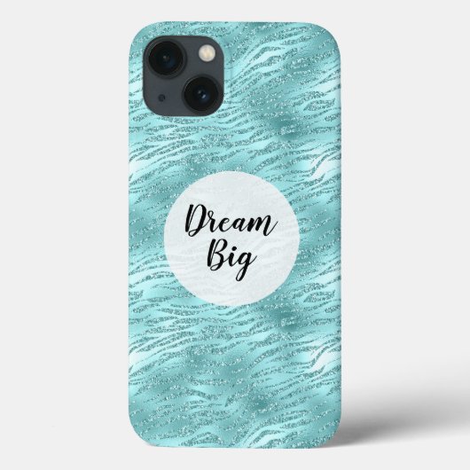 Coques Case-Mate iPhone Impression Zebra Mint Glitzy (Verso)