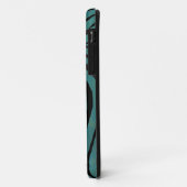 Coques Case-Mate iPhone Impression Zebra turquoise (Dos/Gauche)