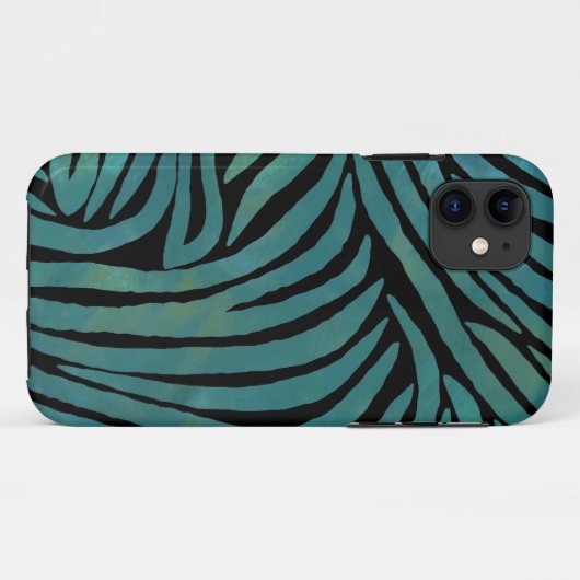 Coques Case-Mate iPhone Impression Zebra turquoise (Dos (Horizontal))