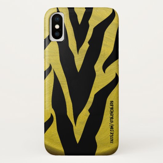 Coques Case-Mate iPhone Impression Zèbre Doré (Dos)