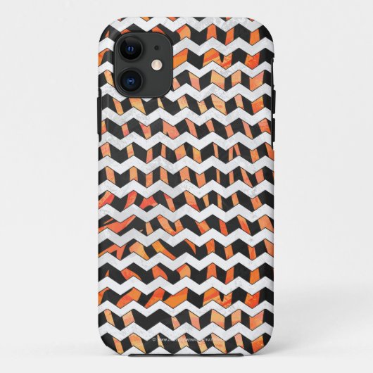 Coques Case-Mate iPhone Impression zèbre noir et orange (Dos)