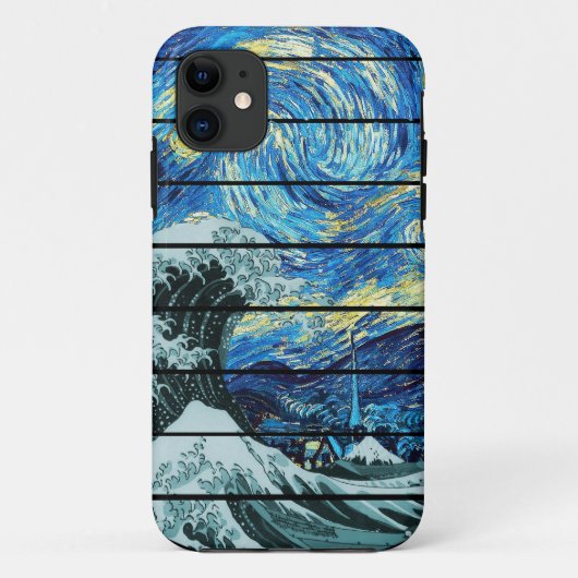 COQUES Case-Mate iPhone IMPRESSIONNISME NUIT ÉTOILÉE VAGUE DE KANAGAWA ART (Dos)