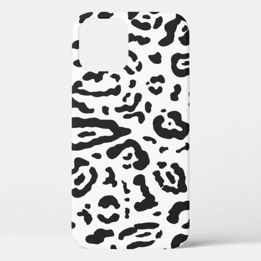 Coques Case-Mate iPhone Imprimé animal léopard guépard noir et blanc Étui- (Verso)