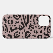 Coques Case-Mate iPhone Imprimé animal rose mauve léopard guépard (Verso (horizontal))