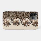 Coques Case-Mate iPhone Imprimé animalier chic guépard & Fleurs (Dos (Horizontal))