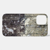Coques Case-Mate iPhone Imprimé blanc sur bois brun (Verso (horizontal))