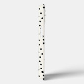 Coques Case-Mate iPhone Imprimé chic guépard noir blanc avec monogramme (Verso / Droite)