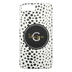 Case-Mate iPhone Case Imprimé chic guépard noir blanc motif monogramme