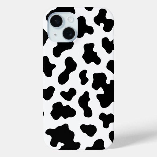 Coques Case-Mate iPhone Imprimé cuir de vache noir et blanc (Verso)