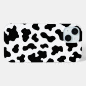 Coques Case-Mate iPhone Imprimé cuir de vache noir et blanc (Verso (horizontal))