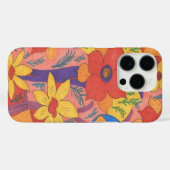 Coques Case-Mate iPhone Imprimé de jardin orange bohème gras (Verso (horizontal))