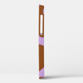 Coques Case-Mate iPhone imprimé de vache brun violet pastel (Verso / Gauche)