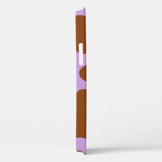 Coques Case-Mate iPhone imprimé de vache brun violet pastel (Verso / Droite)