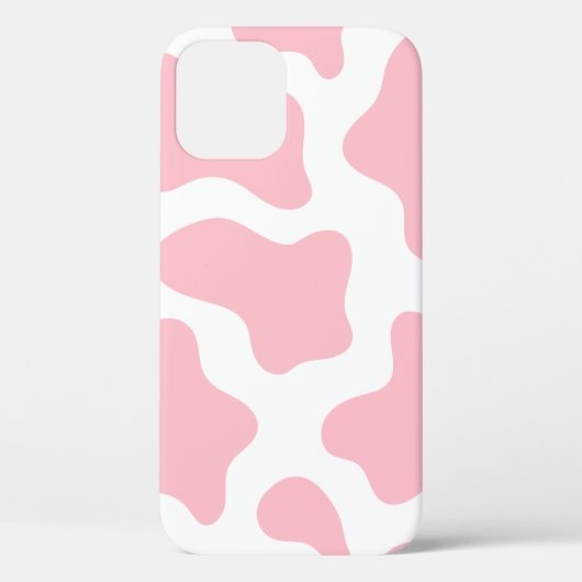 Coques Case-Mate iPhone imprimé de vache rose pastel kawaii (Verso)