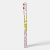 Coques Case-Mate iPhone Imprimé Faux Motif en bois Chrysanthemum Floral (Verso / Gauche)