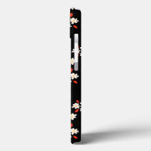 Coques Case-Mate iPhone imprimé floral de marguerite noire (Verso / Gauche)