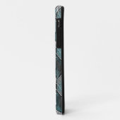 Coques Case-Mate iPhone Imprimé géométrique gris clair. (Dos/Gauche)
