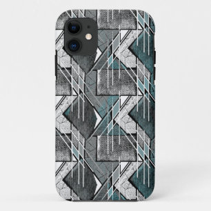 Case-Mate iPhone Case Imprimé géométrique gris clair.