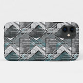Coques Case-Mate iPhone Imprimé géométrique gris clair. (Dos (Horizontal))