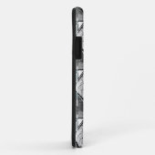 Coques Case-Mate iPhone Imprimé géométrique gris clair. (Dos/Droite)