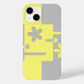 Coques Case-Mate iPhone imprimé gris et jaune, (Verso)