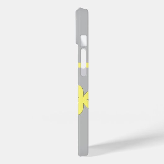 Coques Case-Mate iPhone imprimé gris et jaune, (Verso / Gauche)