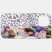 Coques Case-Mate iPhone Imprimé léopard 3 Photo verticale Lilas (Verso (horizontal))