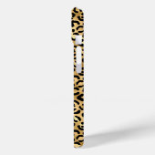 Coques Case-Mate iPhone Imprimé léopard en feuille d'or monogrammé (Verso / Gauche)