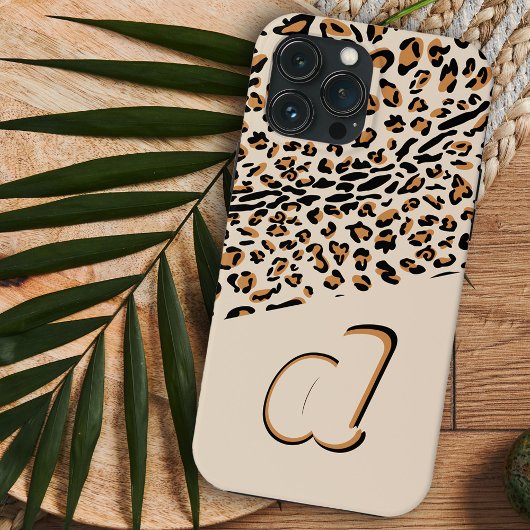 Coques Case-Mate iPhone Imprimé léopard gras Pop Initial Naturel