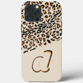 Coques Case-Mate iPhone Imprimé léopard gras Pop Initial Naturel (Verso)
