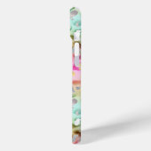 Coques Case-Mate iPhone Imprimé léopard iridescent pastel monogrammé (Verso / Gauche)