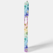Coques Case-Mate iPhone Imprimé léopard iridescent pastel monogrammé (Verso / Droite)