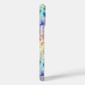 Coques Case-Mate iPhone Imprimé léopard iridescent pastel monogrammé (Verso / Droite)