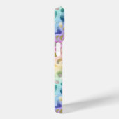 Coques Case-Mate iPhone Imprimé léopard iridescent pastel monogrammé (Verso / Droite)