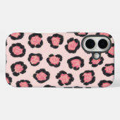 Coques Case-Mate iPhone Imprimé léopard rose chic (Verso (horizontal))
