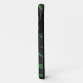 Coques Case-Mate iPhone Imprimé monogramme noir et vert zèbre (Dos/Gauche)
