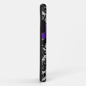 Coques Case-Mate iPhone IMPRIMÉ RIBBON noir violet argent Damask iPhone 5 (Dos/Droite)