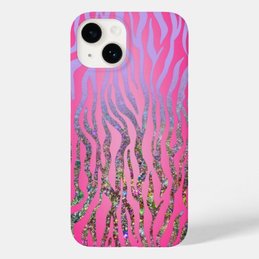 Coques Case-Mate iPhone Imprimé Tigre Rose Pailleté Demi (Verso)