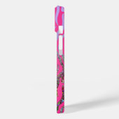 Coques Case-Mate iPhone Imprimé Tigre Rose Pailleté Demi (Verso / Gauche)
